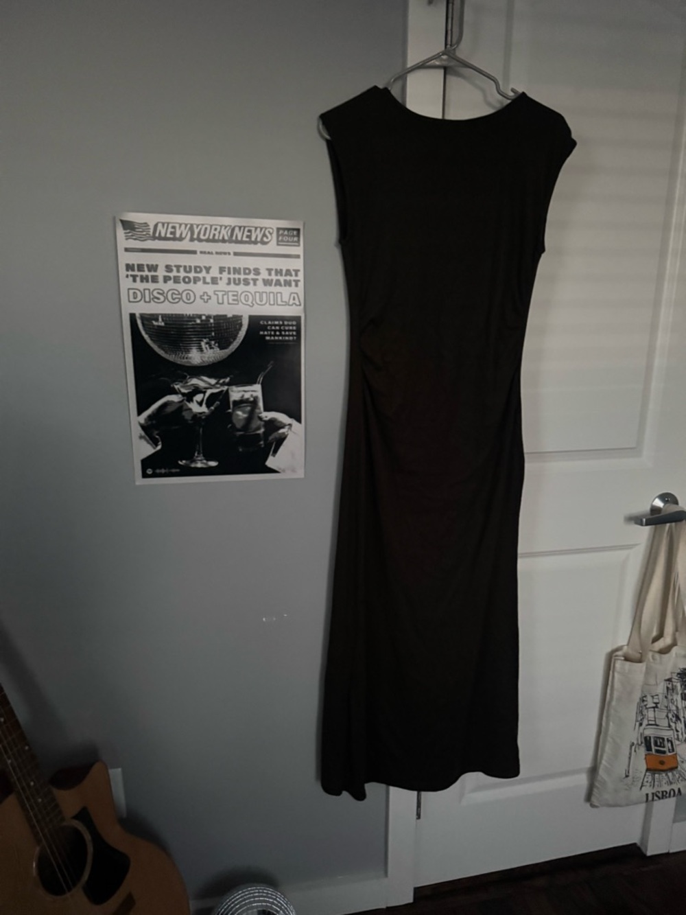 MANGO Olive Green Sleeveless Cinched Dress